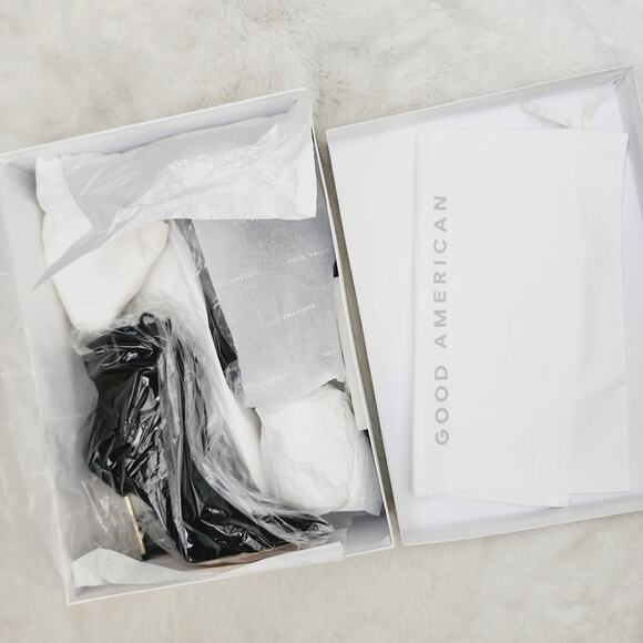 NEW Good American Scandal Black Suede Lace Up Point Toe Heeled Bootie - Picture 12 of 12